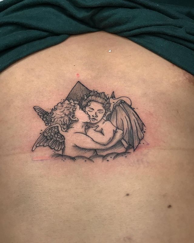 tatouage ange diable