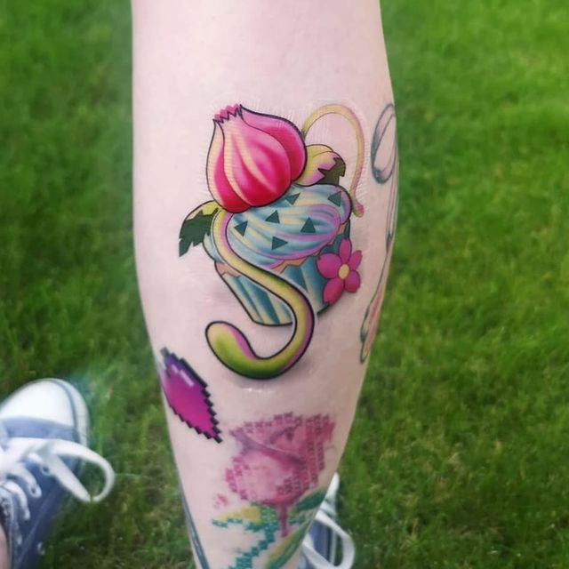 tatouage de petit gâteau (cupcake)