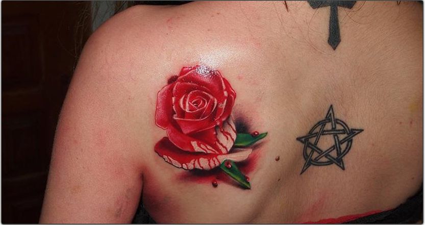 Signification Tatouages de roses sanglantes 