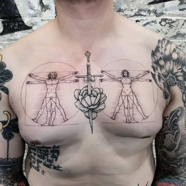 Signification du tatouage de l’homme virtruvien (Renaissance divine?)